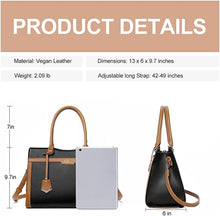 Load image into Gallery viewer, Satchel Purses and Handbags for Women Leather Totes Designer Ladies Crossbody Shoulder Bag