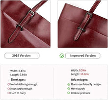 Load image into Gallery viewer, Genuine Leather Tote Shoulder Bag for Women Satchel Handbag with Top Handles