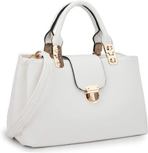 Load image into Gallery viewer, Women Satchel Handbags Top Handle Purse Medium Tote Bag Vegan Leather Shoulder Bag
