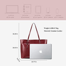 Load image into Gallery viewer, Genuine Leather Tote Shoulder Bag for Women Satchel Handbag with Top Handles

