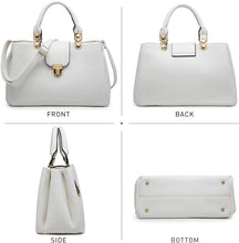 Load image into Gallery viewer, Women Satchel Handbags Top Handle Purse Medium Tote Bag Vegan Leather Shoulder Bag
