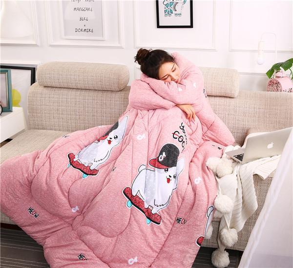 Wearable Blanket Lazy Quilt with Sleeves